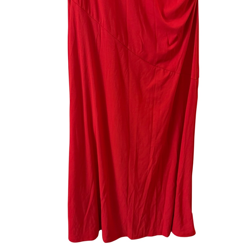 OGL SkinKiss Ruched One Shoulder Maxi Bra Dress Red Medium NEW - Picture 9 of 16